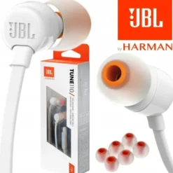 JBL T110 białe BAS Słuchawki dokanałowe