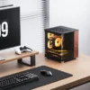 Jonsbo TK-0 PC Gehäuse, Mini-Tower, Mini-ITX, Tempered Glass, Holz - schwarz