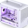 Jonsplus Z20 Micro-ATX Gehäuse, mit Tragegriff - biały
