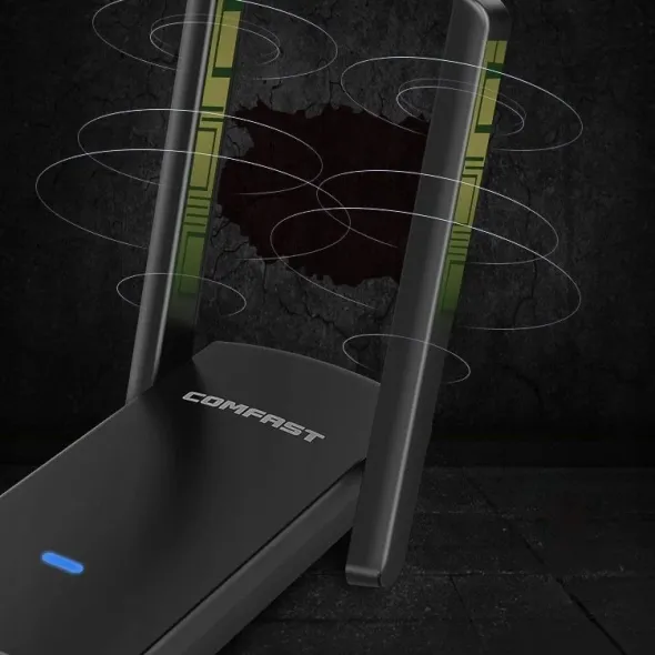 Karta sieciowa Comfast WiFi-USB adapteris, 1300Mbps, 2.4GHz, 5 GHz