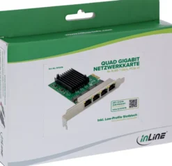 Karta sieciowa InLine ® Quad Gigabit karta sieciowa 4x RJ45 1 Gb/s PCIe x1