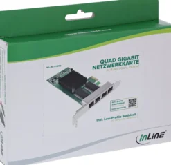 Karta sieciowa InLine ® Quad Gigabit karta sieciowa 4x RJ45 1 Gb/s PCIe x1