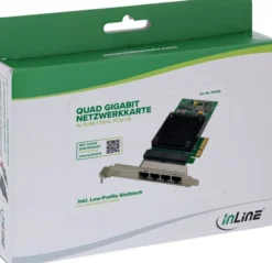 Karta sieciowa InLine ® Quad Gigabit karta sieciowa 4x RJ45 1 Gb/s PCIe x4