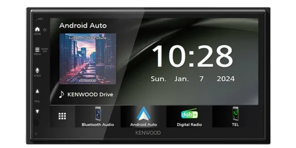 Kenwood DMX6523DABS radio samochodowe Czarny Wi-Fi Bluetooth