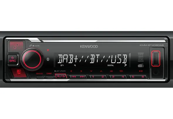 Kenwood Electronics KMM-BT408DAB radio samochodowe Czarny 88 W Bluetooth