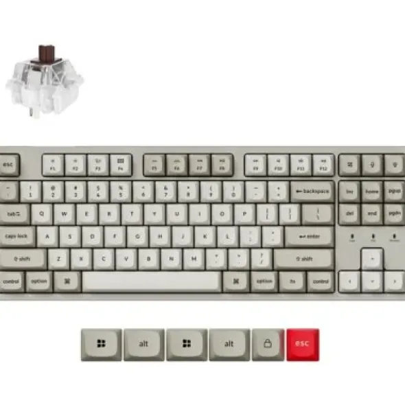 KEYCHRON C1 Pro 8K QMK Wired Custom Mechanical Super Brown Switch C1PX-M3