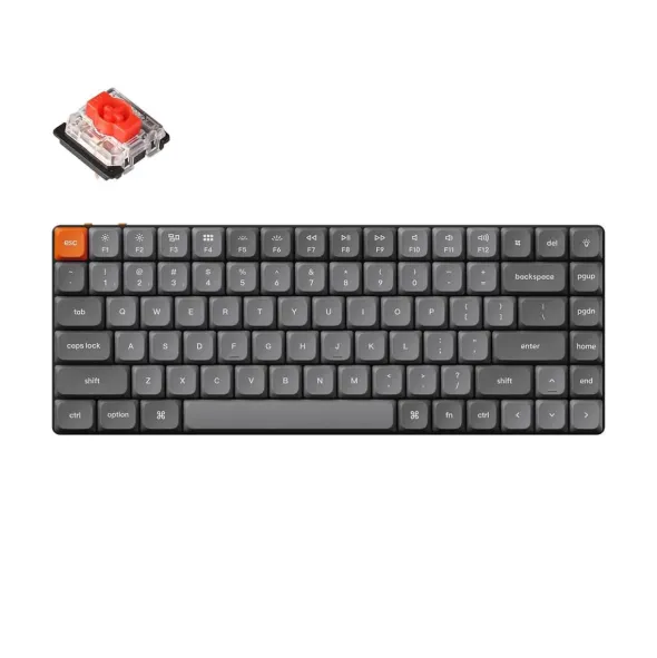 Keychron K3 MAX niskoprofilowa klawiatura meczaniczna z podświetleniem RGB Gateron Hot-Swap Red Switch - Czarna (Black)