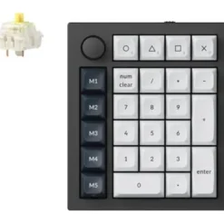 KEYCHRON Q0 Max Wireless Number Pad Switch Gateron Jupiter Banana Czarno-biały