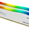 Kingston FURY Beast RGB Biała 32GB [2x16GB 3600MHz DDR4 CL17 DIMM]