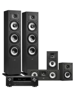 Kino domowe Denon AVR-X1800H + Polk Audio XT60/15/30C — Kino domowe z Dolby Atmos, Kolor: Czarny