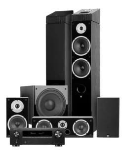 Kino domowe Denon AVR-X1800H + Wilson Raptor 7/1/X/Vocal/SUB-10 — Kino domowe 7.1 z Dolby Atmos i HEOS, Czarny