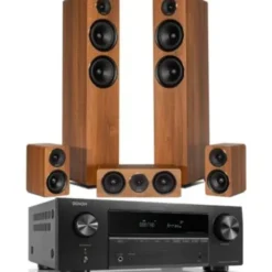 Kino domowe DENON Kino domowe AVR-X580BT + WILSON Scenix 5.0 Orzechowy