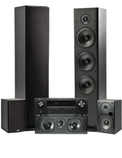 Kino domowe Denon Zestaw kina domowego  AVR-S670H + Polk Audio T50/T30/T15, Kolor: Czarny