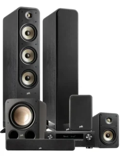 Kino domowe Denon Zestaw kina domowego 5.1:  AVR-X1800H + Polk Audio ES60/ES15/ES35C/ES10SUB, Kolor: Biały