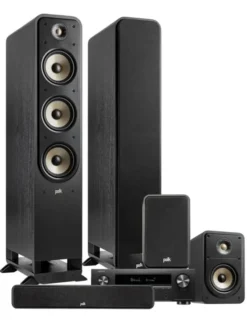 Kino domowe Denon Zestaw kina domowego 5.0:  AVR-X1800H + Polk Audio ES60/ES15/ES35C, Kolor: Biały