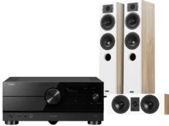 Kino domowe RX-A4A (czarny)+ Diva 5 (dąb) + Diva 7 (dąb)