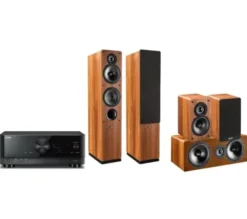 Kino domowe Yamaha MusicCast RX-V4A Czarny, Indiana Line Tesi 5.0 561/761/241 Orzech