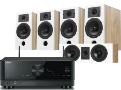 Kino domowe Yamaha RX-A4A (czarny) + Diva 3 + 3 + 7 (dąb)