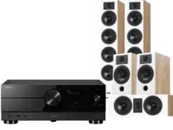 Kino domowe Yamaha RX-A2A (czarny) + Diva 6 + 3 + 7 (dąb)