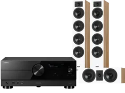 Kino domowe Yamaha RX-A2A (czarny) + Diva 6 + 7 (dąb)