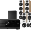 Kino domowe Yamaha RX-A2A (czarny) + Diva 6 + 3 + 7 (dąb) + Basso 880