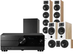 Kino domowe Yamaha RX-A2A (czarny) + Diva 6 + 3 + 7 (dąb) + Basso 880