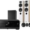 Kino domowe Yamaha RX-A2A (czarny) + Diva 5 (dąb)+ Diva 7 (dąb) + Basso 880 (czarny)