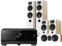 Kino domowe Yamaha RX-A6A (czarny) + Diva 5 (dąb) + Diva 3 (dąb) + Diva 7 (dąb)