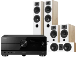 Kino domowe Yamaha RX-A4A (czarny) + Diva 5 (dąb) + Diva 3 (dąb) + Diva 7 (dąb)