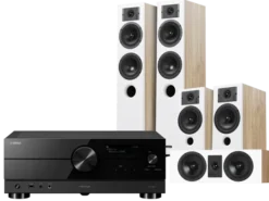 Kino domowe Yamaha RX-A2A (czarny) + Diva 5 (dąb) + Diva 3 (dąb) + Diva 7 (dąb)