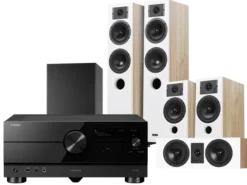Kino domowe Yamaha RX-A6A (czarny) + Diva 5 (dąb) +Diva 3 (dąb) + Diva 7 (dąb) + Basso 880 (czarny)