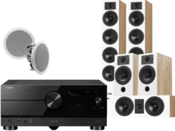 Kino domowe Yamaha RX-A4A (czarny) + Diva 6 + 3 + 7 (dąb) + RD 260