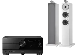 Kino domowe Yamaha RX-A4A (czarny) + 703 S3 (biały)