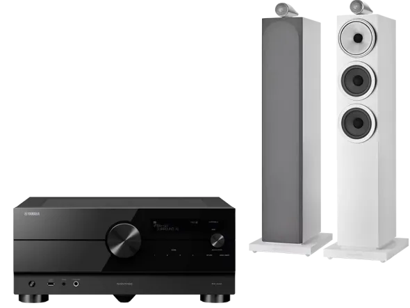 Kino domowe Yamaha RX-A4A (czarny) + 703 S3 (biały)