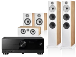 Kino domowe Yamaha RX-A2A (czarny) + 603 S3 (dąb) + 607 S3 (dąb) + HTM6 S3 (dąb)