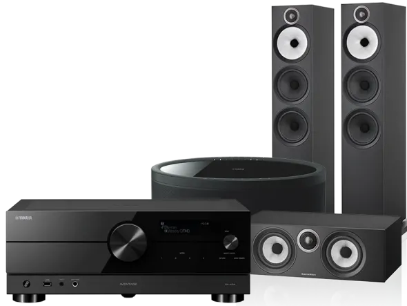 Kino domowe Yamaha RX-A2A (czarny) + 603 S3 + HTM6 S3 + MusicCast 50 (czarny)