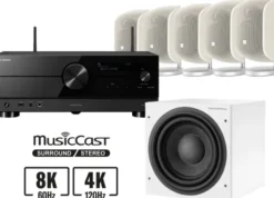 Kino domowe Yamaha RX-A2A + 5 x M-1 + ASW 610 Biały