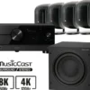 Kino domowe Yamaha RX-A2A + 5 x M-1 + ASW 610 Czarny