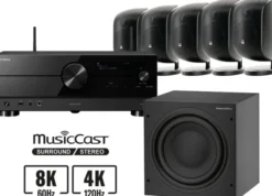 Kino domowe Yamaha RX-A2A + 5 x M-1 + ASW 610 Czarny