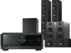 Kino domowe Yamaha RX-V6A (czarny) + Diva 6 + 3 + 7 (czarny) + Basso 880 (czarny)
