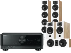 Kino domowe Yamaha RX-V6A (czarny) + Diva 6 + 3 + 7 (dąb)