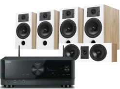 Kino domowe Yamaha RX-V6A (czarny) + Diva 3 + 3 + 7 (dąb)