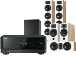 Kino domowe Yamaha RX-V6A (czarny) + Diva 6 + 3 + 7 (dąb) + Basso 880 (czarny)