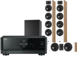 Kino domowe Yamaha RX-V6A (czarny) + Diva 6 + 7 (dąb) + BASSO 880 (czarny)