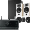 Kino domowe Yamaha RX-V4A (czarny) + Diva 5 (dąb) + Diva 7 (dąb) + Basso 880 (czarny)