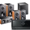 Kino domowe Yamaha RX-V4A (czarny) + Nota 260 (orzech) + Nota 740 (orzech) + Nota 240 (orzech) + BASSO 840 (czarny)