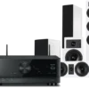 Kino domowe Yamaha RX-V4A (czarny) + Tesi 6 + 2 + 7 (biały)