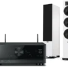 Kino domowe Yamaha RX-V4A (czarny) + Tesi 6 (biały)