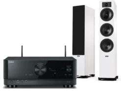 Kino domowe Yamaha RX-V4A (czarny) + Tesi 6 (biały)