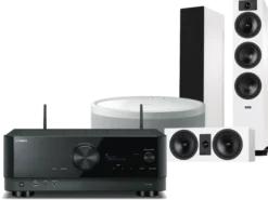 Kino domowe Yamaha RX-V6A (czarny) + Tesi 6 + 7 + MusicCast 50 (biały)